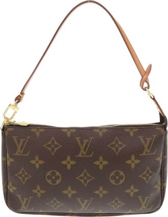 Louis Vuitton Brown Monogram Canvas Pochette Pouch (Pre-Owned)