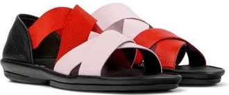 Camper Right Isla Cross Strap Sandal in Multi - Dark Red at Nordstrom, Size 36