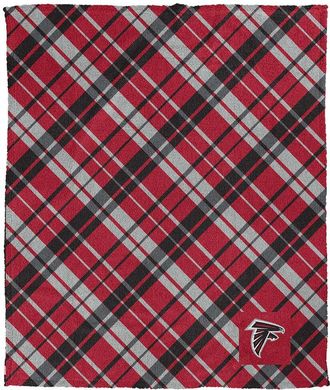 Pegasus Sports Atlanta Falcons Nfl Team Plaid Sherpa Logo Patch Throw