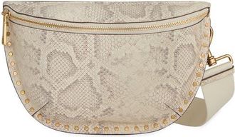 Rebecca Minkoff Darren Leather Sling Bag in Natural/snake Print at Nordstrom