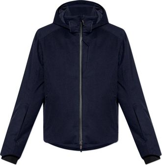 Sease Sease, Truien & Vesten, Heren, Blauw, L, Leer, Jas met afneembare capuchon