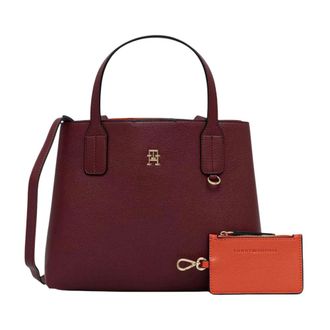 Tommy Hilfiger Handbags, female, Brown, Size: ONE SIZE TH Icon Mini Satchel