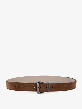 Brunello Cucinelli Cintura in suede con dettaglio Shiny Loop - BRUNELLO CUCINELLI - gender_Woman