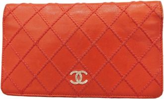 Chanel Leather Long Wallet (Bi-Fold) (Pre-Owned)