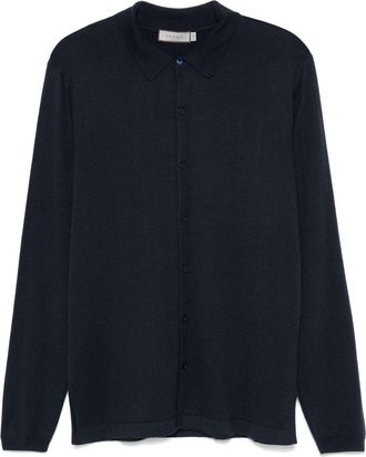 Canali Camicia in maglia sottile - Blu