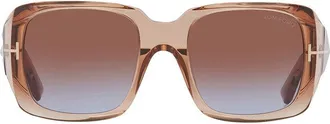 Tom Ford FT103545F Square Full Rim Sunglasses - Brown