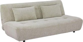 Sweeek Sof&aacute; cama de tela chenilla, 3 plazas, beige