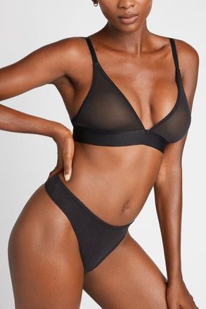 Negative Underwear Sieve Triangle Bra in Black at Nordstrom, Size Xx-Large