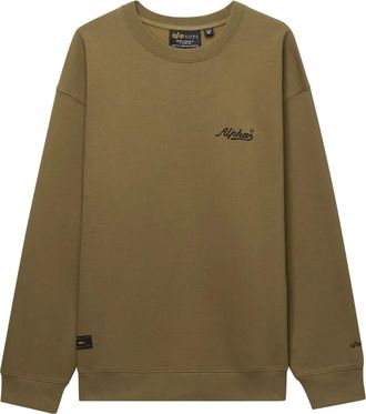 Alpha Industries embroidered-logo crew-neck sweatshirt - Green