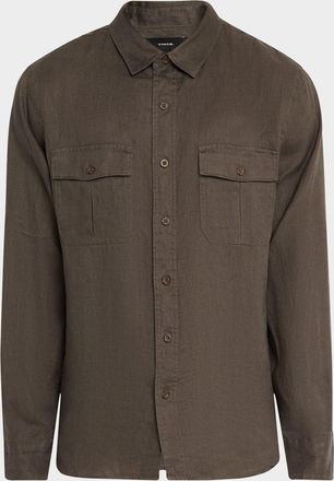 Vince Mens Relaxed Utility Overshirt