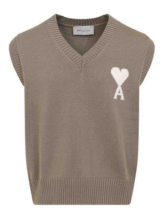 Ami Wool And Cotton Vest
