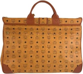MCM Pre-owned Boston bag - unisex - Pre-owned - Bruin - Maat: ONE Size Leer