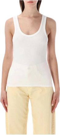 Colorful Standard Ribbed Cotton Tank Top - Dames - Tops zonder mouwen - Wit - L - Katoen - Tops
