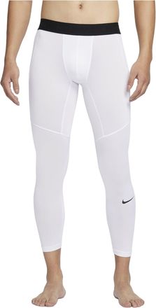 Nike Pro Dri-FIT Fitness Tights Asia Sizing White Black FB7953-100
