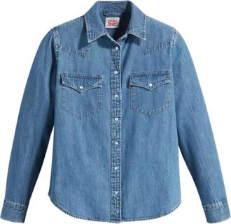 Levi's Ultieme Western Denim Shirt - Dames - Spijkeroverhemden - Blauw - XS - Denim - Overhemden