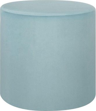 Beliani Beliani - Modern Velvet Round Pouffe Ottoman Living Room Bedroom Mint Green Lovett