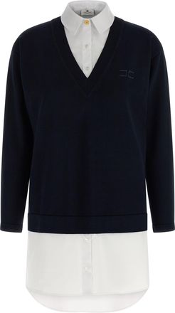 Elisabetta Franchi Blue Viscose Short Womens Dress
