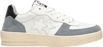 2Star Handgemaakte Italiaanse leren sneakers - Heren - Sneakers - Wit - 44 EU - Leer - Schoenen
