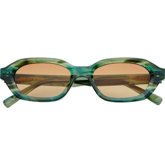 Freyrs Eyewear Tokyo Small Rectangular Sunglasses in Emerald at Nordstrom