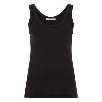Christophe Lemaire Sleeveless Tops, female, Black, Size: M Rib Tank Top
