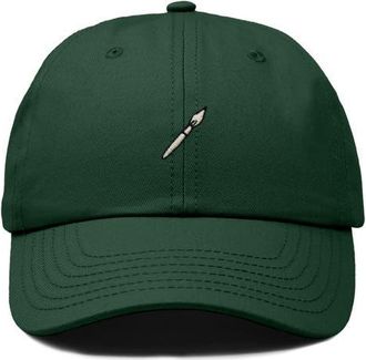 Dalix Paint Brush Dad Cap in Dark Green at Nordstrom