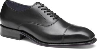 Johnston & Murphy Ashton Cap Toe Derby in Black Full Grain at Nordstrom, Size 10.5