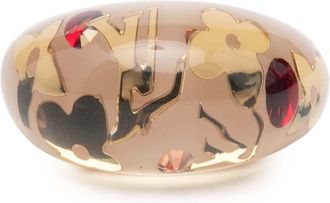 Louis Vuitton Beige Plastic Resin Band Ring (Pre-Owned)