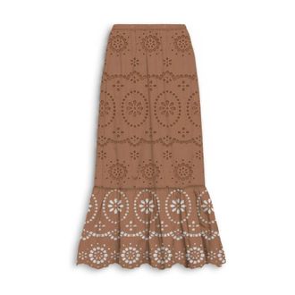 MC2 Saint Barth Midi Skirts, female, Brown, Size: XS Midi Skirt
