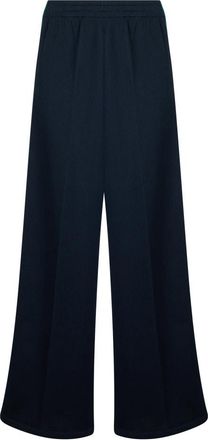 Gucci Rib Cotton Jersey Leisure Pants met Web - Dames - Wijde Broeken - Blauw - XS - Katoen - Broeken