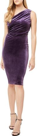 By Design Laura One Shoulder Velvet Sheath Dress in Blackberry Cordial at Nordstrom Rack, Size X-Small