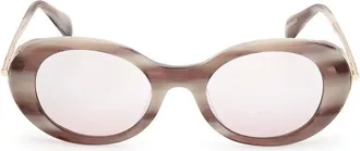 Max Mara Oval Acetate Sunglasses - Beige