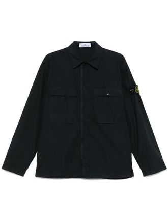 Stone Island Overhemd met Compass-logopatch - Zwart