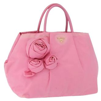 Prada Pre-owned Vintage Hand Bag - Dames - Vintage Handtas - Roze - ONE Size - Nylon - Vintage
