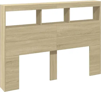 vidaXL Cabecero De Cama Con Led Roble Sonoma 140x17x102 Cm Vidaxl