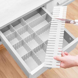 OEM Juego De 16 Separadores De Cajones, Organizadores De Cajones Ajustables, Separadores Blancos, Insertos Para Cajones Para Ropa Interior, Calcetines, Co