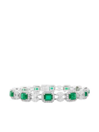 HYT Jewelry emerald and diamond tennis bracelet - Argento