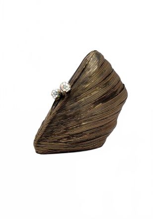 Emm Kuo Womens Saline Clutch In Black And Gold