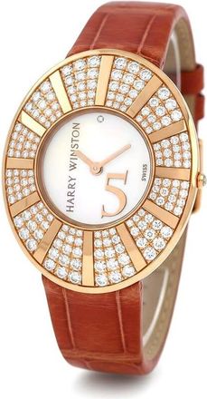Harry Winston Pre-owned Harry Winston Winston Talk To Me Quartz Diamond White Dial Ladies Watch 811/LQR