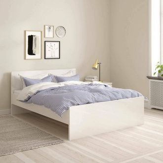 Dmora Dmora - Estructura De Cama Color Blanco, 146 X 80 X 196,6 Cm, Con Embalaje Reforzado