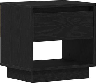 vidaXL Mesita De Noche Con Caj&oacute;n Roble Negro 45 X 34 X 44 Cm Vidaxl