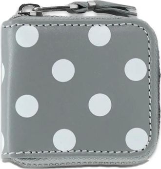 Comme Des Garçons Pouch Leather Line Coin a pois - Grigio