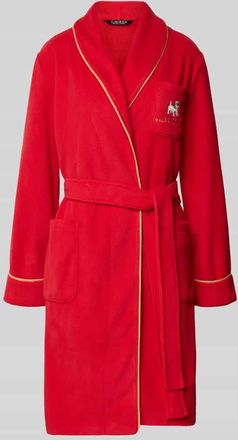 Lauren Ralph Lauren Bademantel mit Label-Stitching in Rot, Größe XL