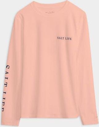 Salt Life Lavish Livin SLX Performance Long Sleeve Tee in Mellow Peach Heather at Nordstrom, Size X-Large