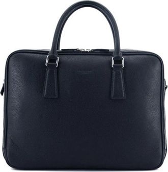 Pourchet Corso Document Case - Heren - Laptoptassen - Blauw - ONE Size - Leer - Tassen
