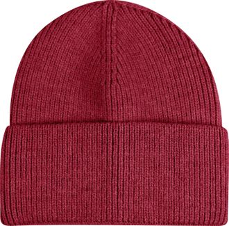 Capelli Beanie CAPELLI NEW YORK, Damen, rot, Strick, Materialmix, unifarben, M&uuml;tzen Beanie, Rippstrick, Wollanteil, w&auml;rmend