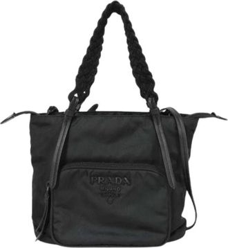 Prada Pre-owned Handbags, female, Black, Size: ONE SIZE Pre-owned Vintage Shoulder Bag