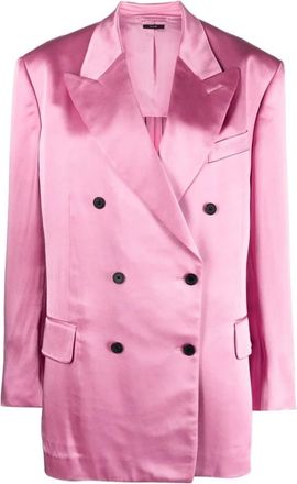 Tom Ford Double-Breasted Blazer - Dames - Blazers - Roze - 3XS - Jassen
