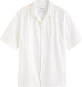 Wax London Didcot Woven Cotton Shirt - Ecru - XL