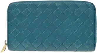 Bottega Veneta Pre-owned Wallets, female, Green, Size: ONE SIZE Pre-owned Leather Wallet