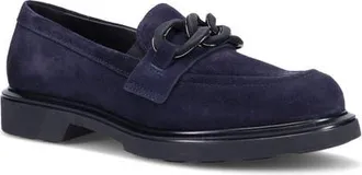 Ron White Allison Water Resistant Chain Loafer in French Navy at Nordstrom, Size 38